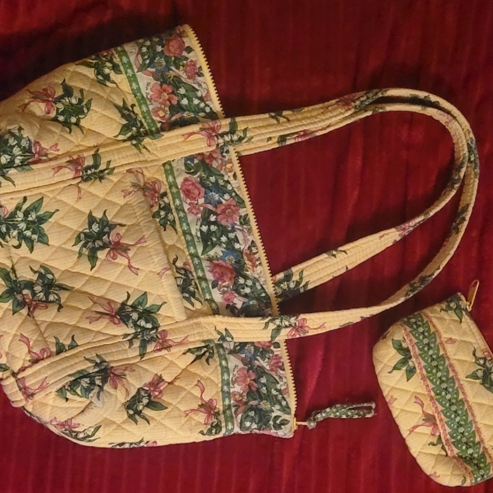 💖Vera bradley quilted tote with bag